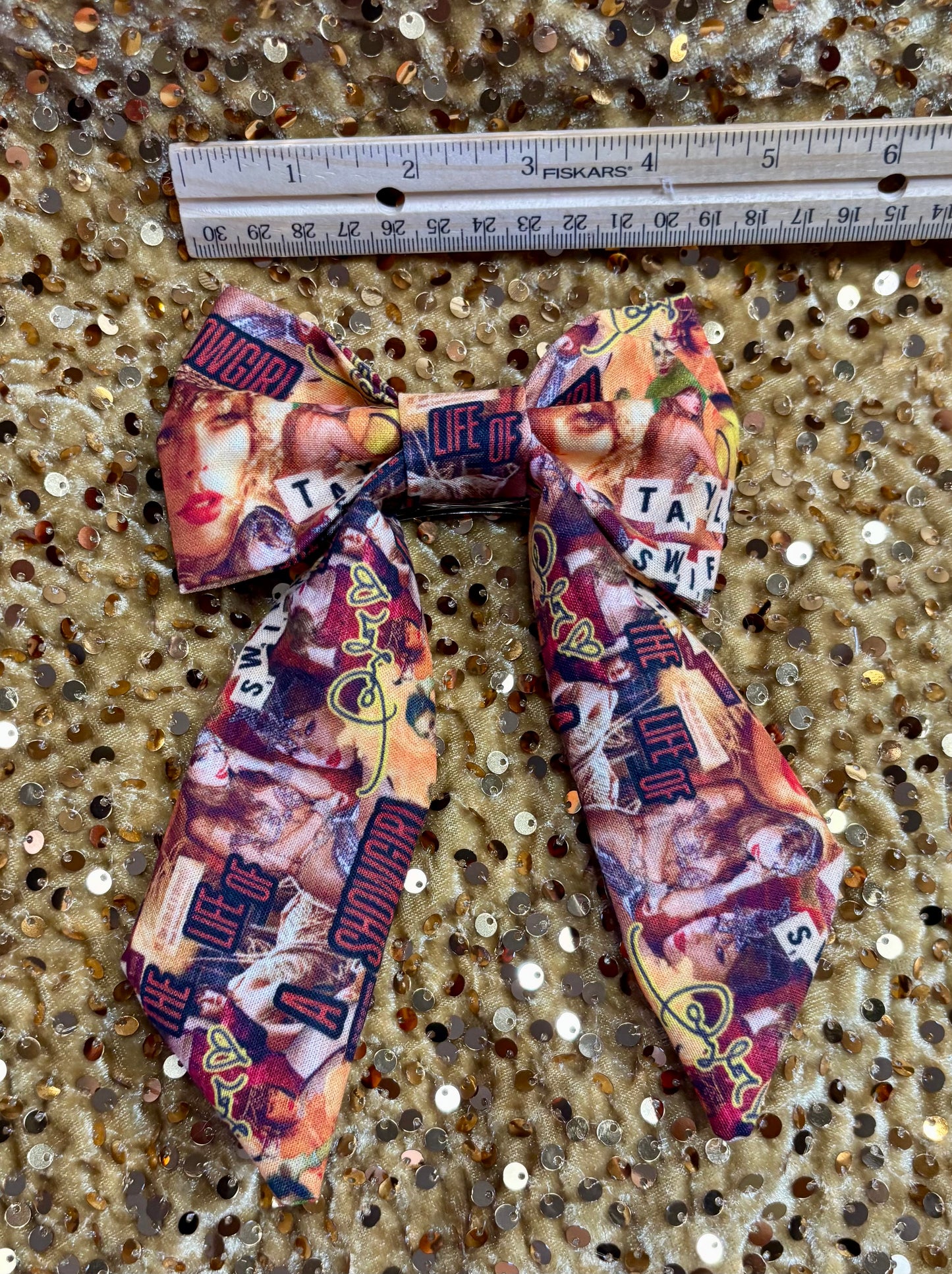 Showgirl Hair Bow Bundle | Orange & Green Taylor Swift Inspired | 2-Piece Handmade Set | Ready to Ship