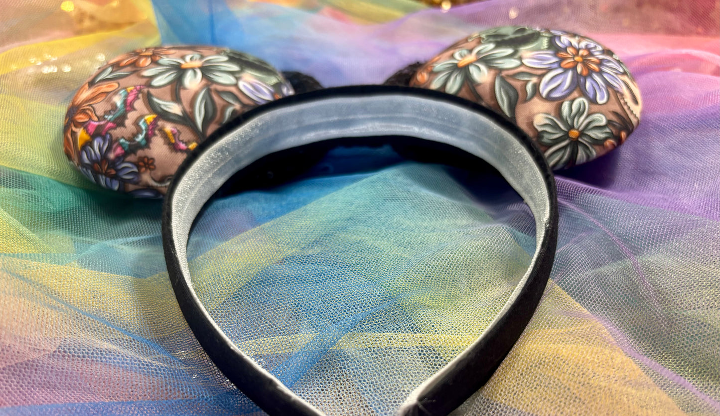 Pretty Nightmare Mouse Ears | Handmade Nightmare Before Christmas Disney Headband with Sequin Bow
