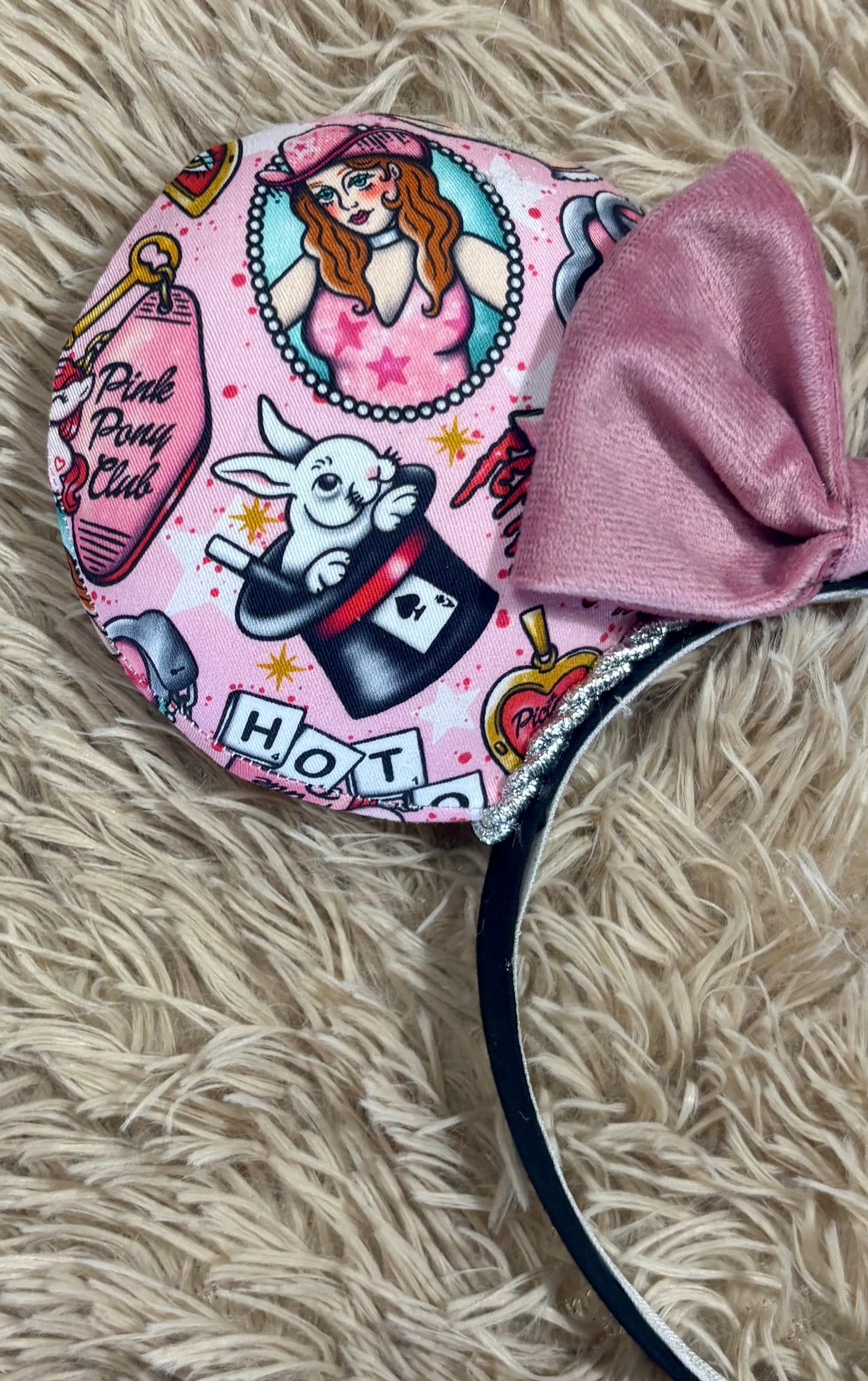 Pink Pony Ear Headband