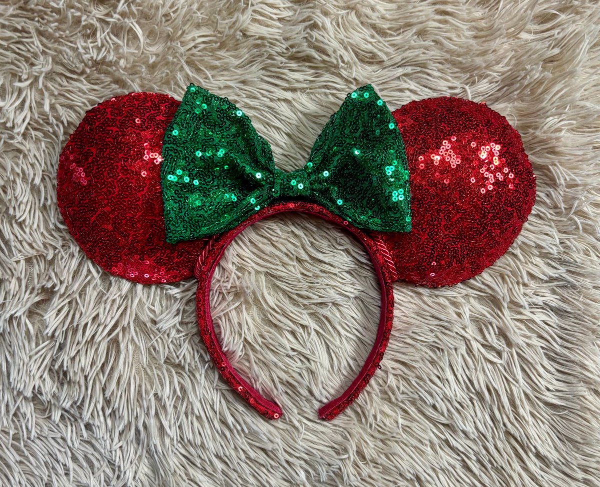 Red and Green Sequins Ears