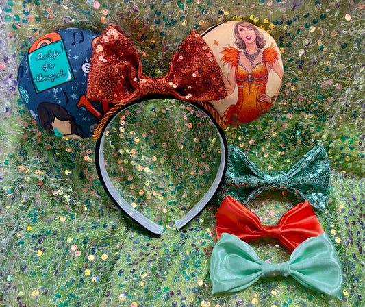 Wish List Mouse Ears | LOAS Inspired Orange Sequin Bow Theme Park Headband