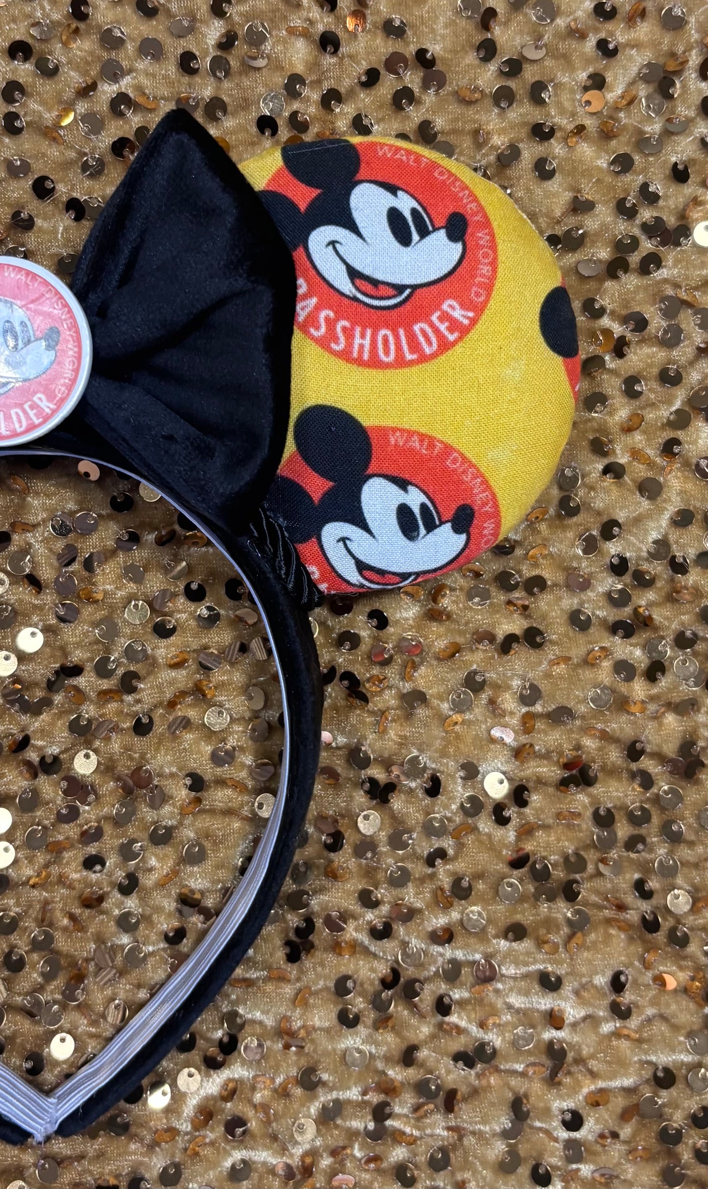 close up of the other front side of mouse ears.