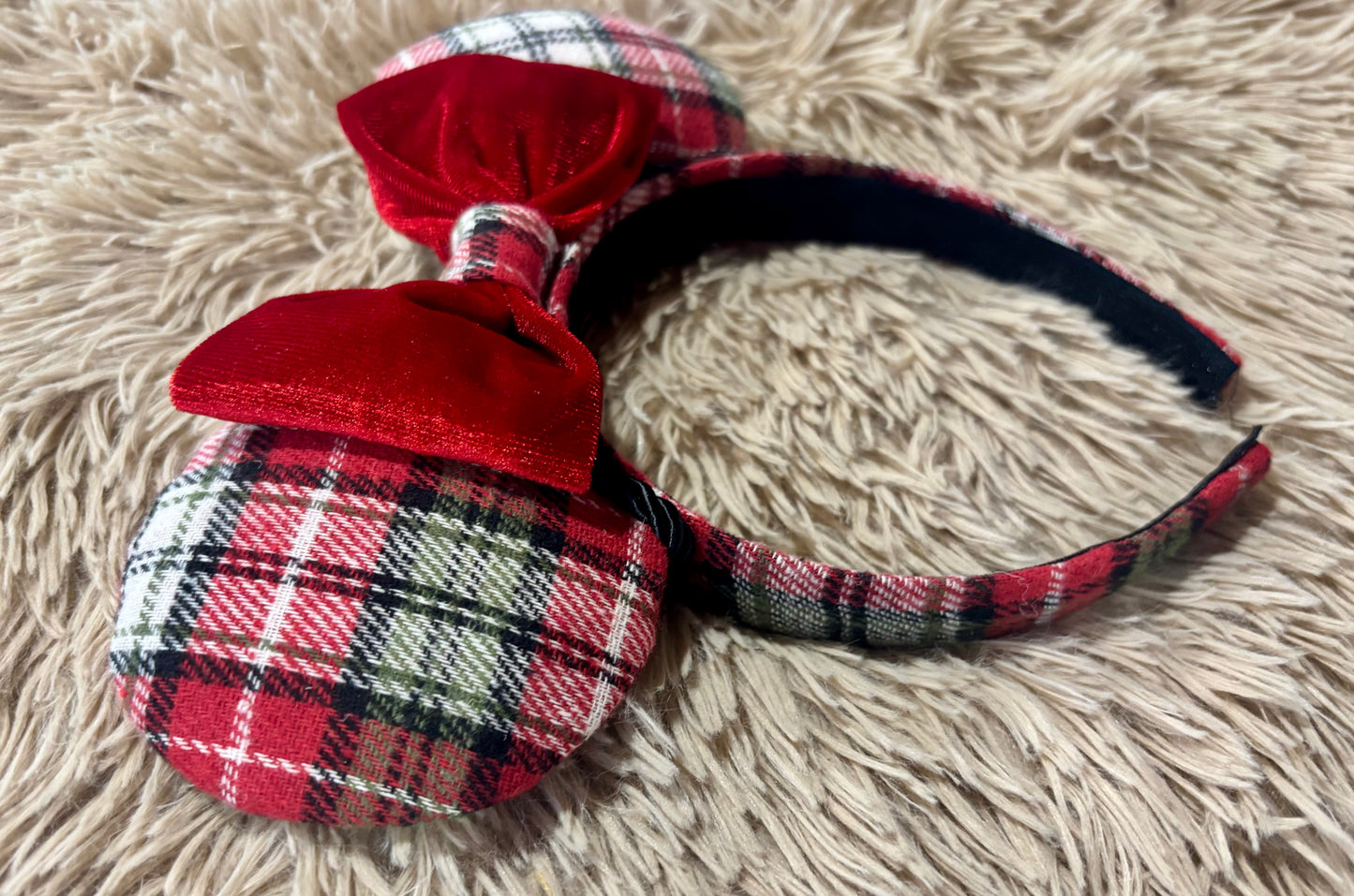 Wrapped in Red Plaid Ears