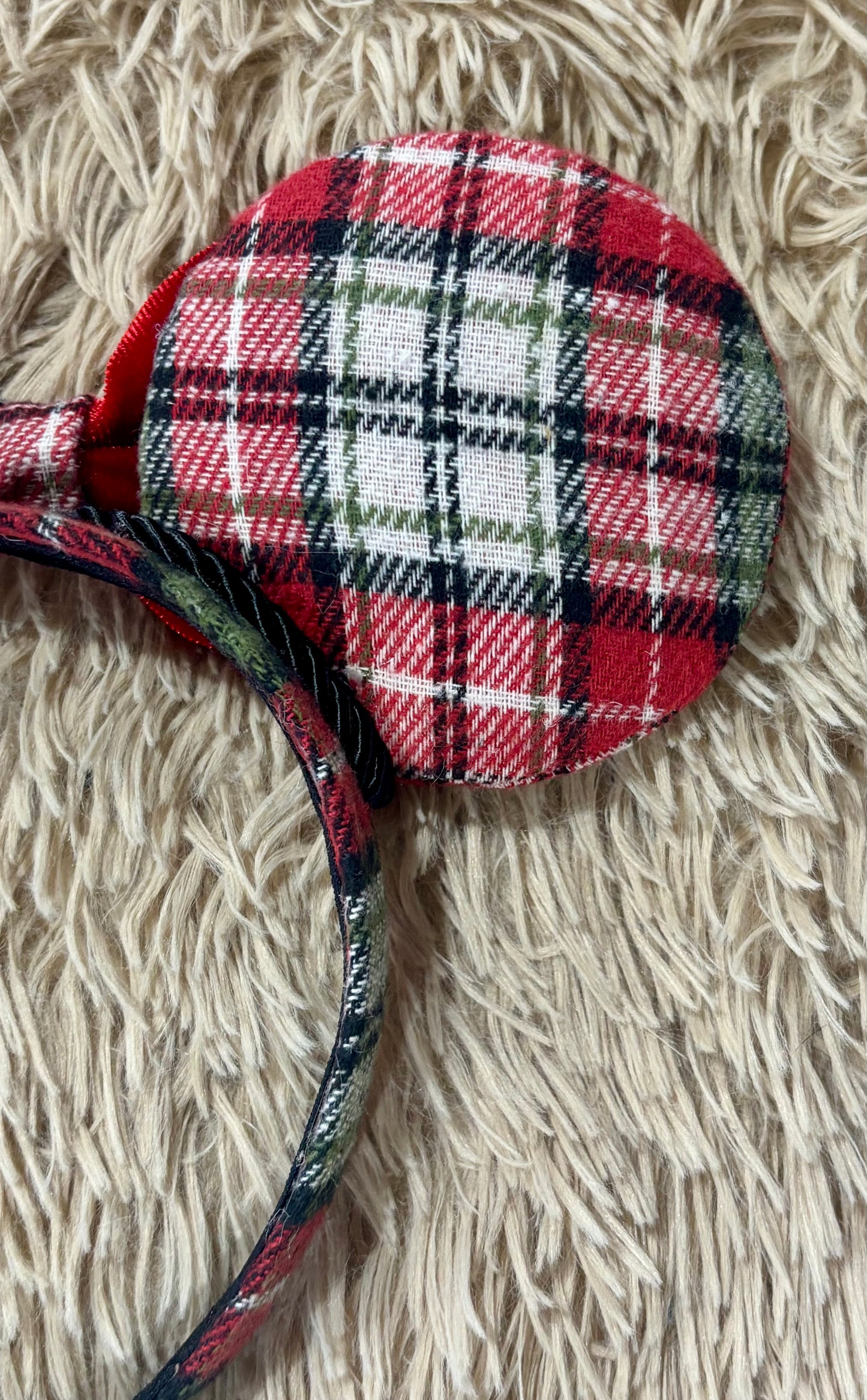 Wrapped in Red Plaid Ears