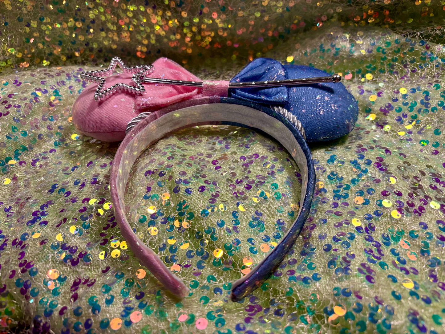 Sleeping Beauty Mouse Ears | Make It Pink Make It Blue Iridescent Star Headband