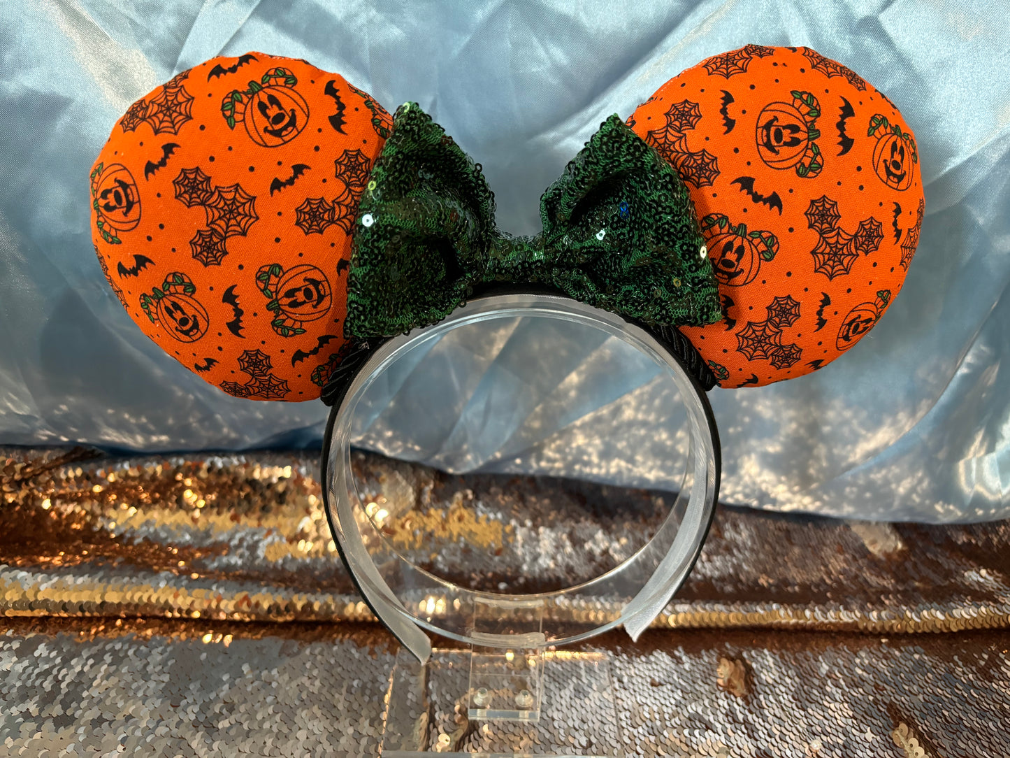 Boo to You Mouse Ears – Handmade Disney Halloween Headband with Black Twisted Trim