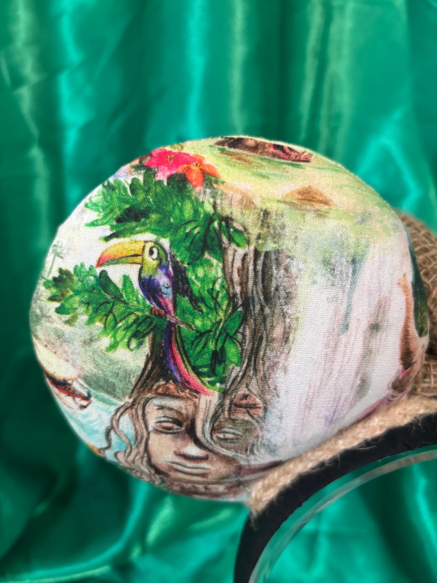 Jungle Cruise Mouse Ears – Magic Kingdom Safari Inspired Handmade Disney Headband | Brown Sequin Bow