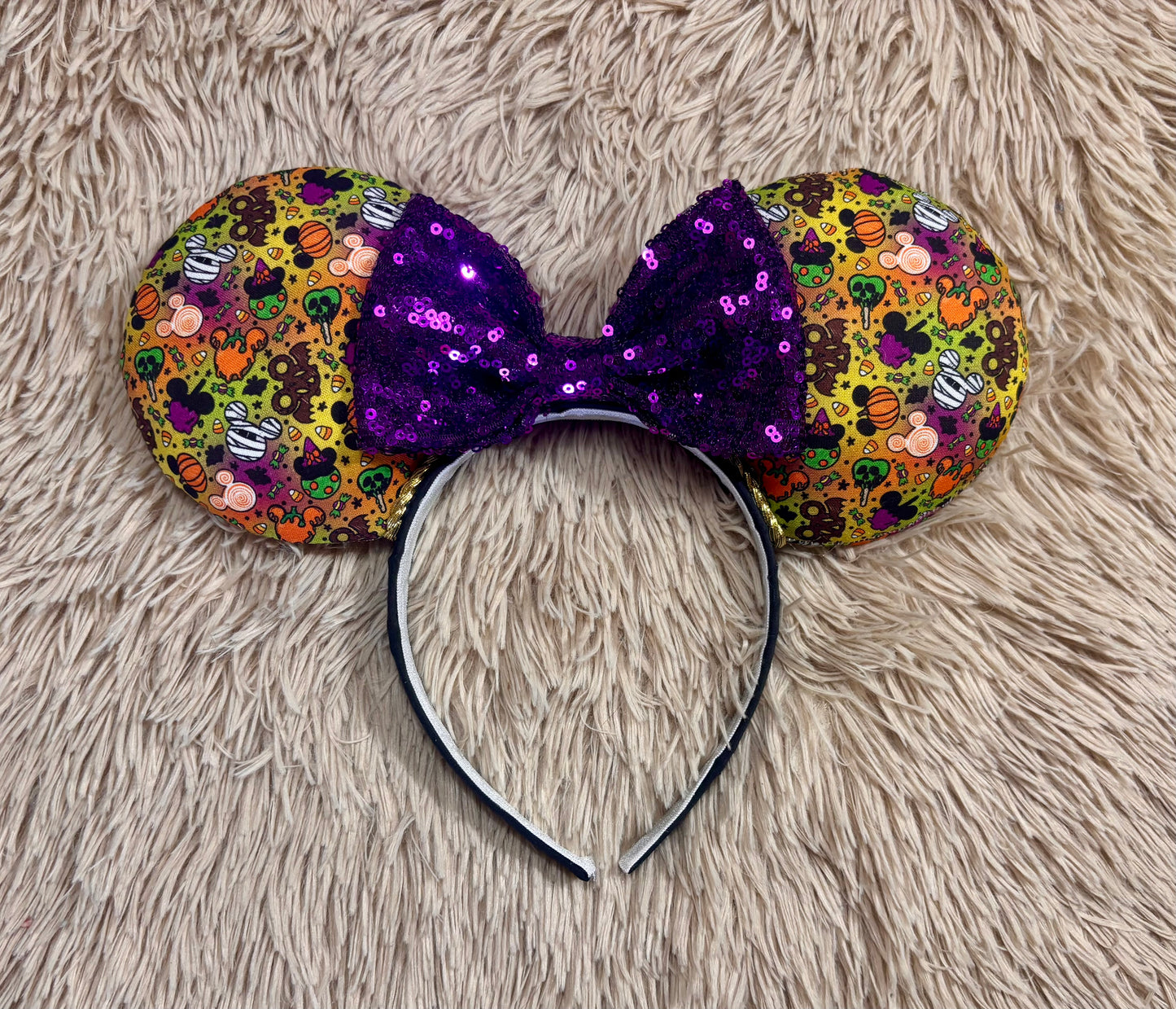 Halloween Treats Ear Headband | Handmade Spooky-Cute Hair Accessory