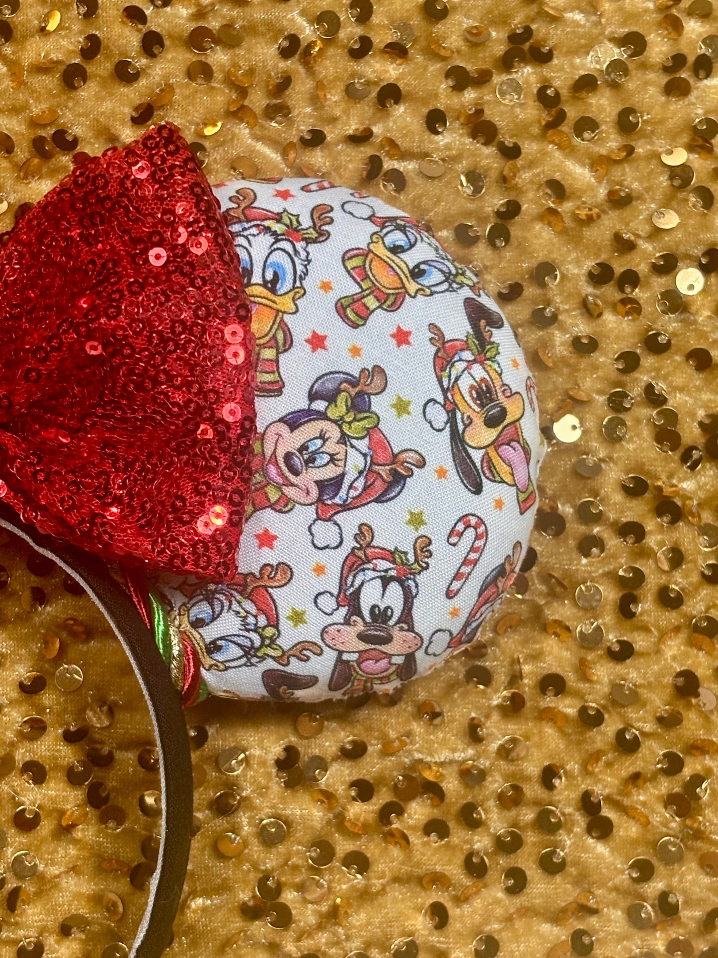 Christmas Pals Handmade Mouse Ear Headband