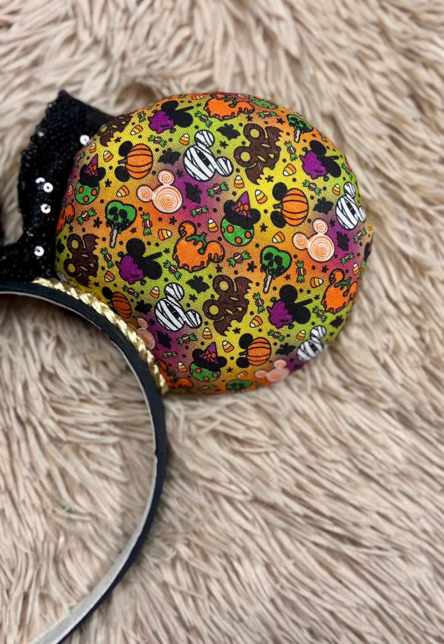 Halloween Treats Ear Headband | Handmade Spooky-Cute Hair Accessory