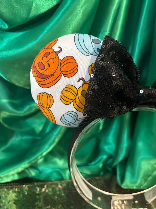 Mouse Pumpkins Mouse Ears - Halloween Pumpkin Mickey Ear Headband for Disney