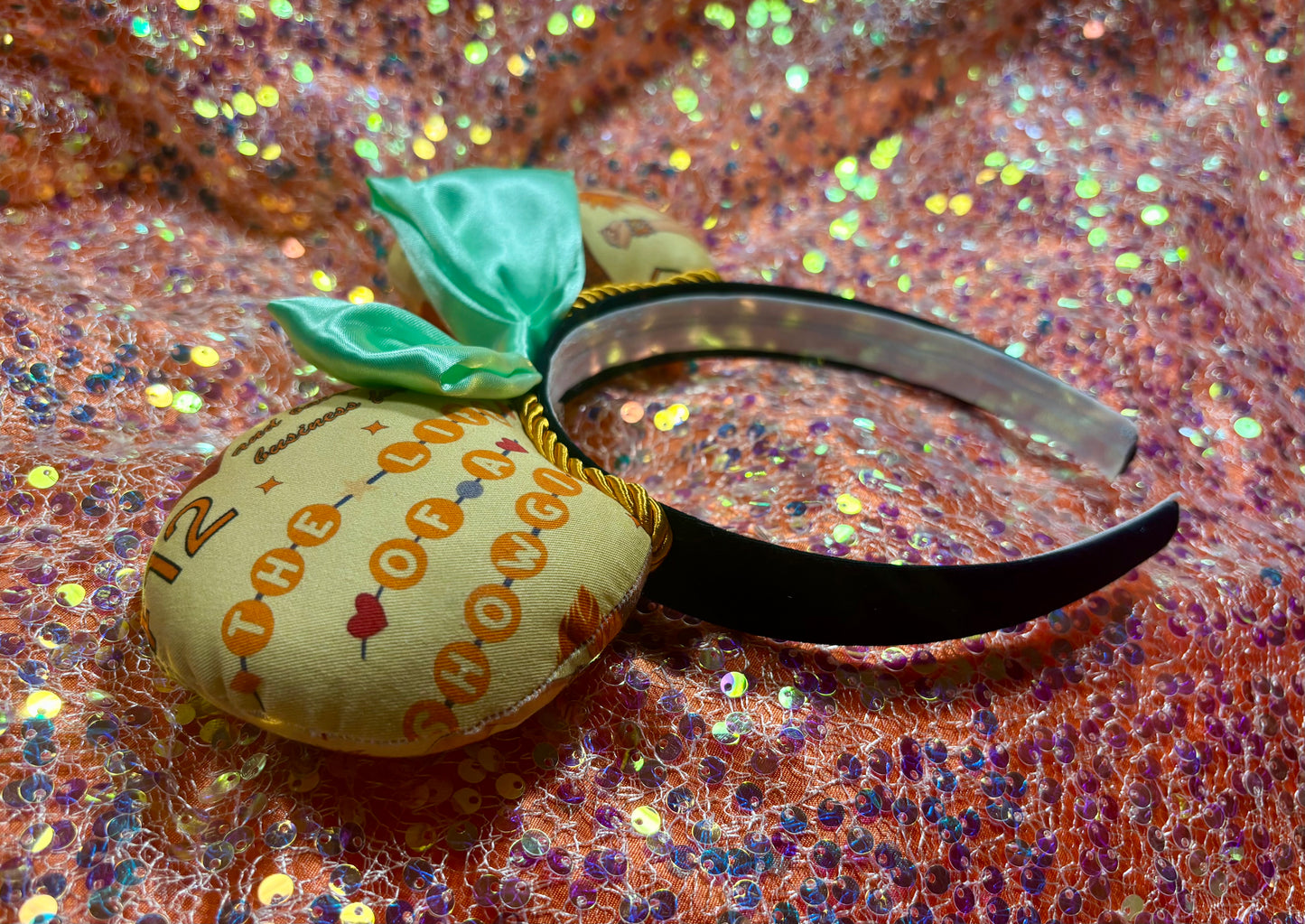 Ophelia Mouse Ears | LOAS Inspired Orange & Mint Satin Bow Theme Park Headband