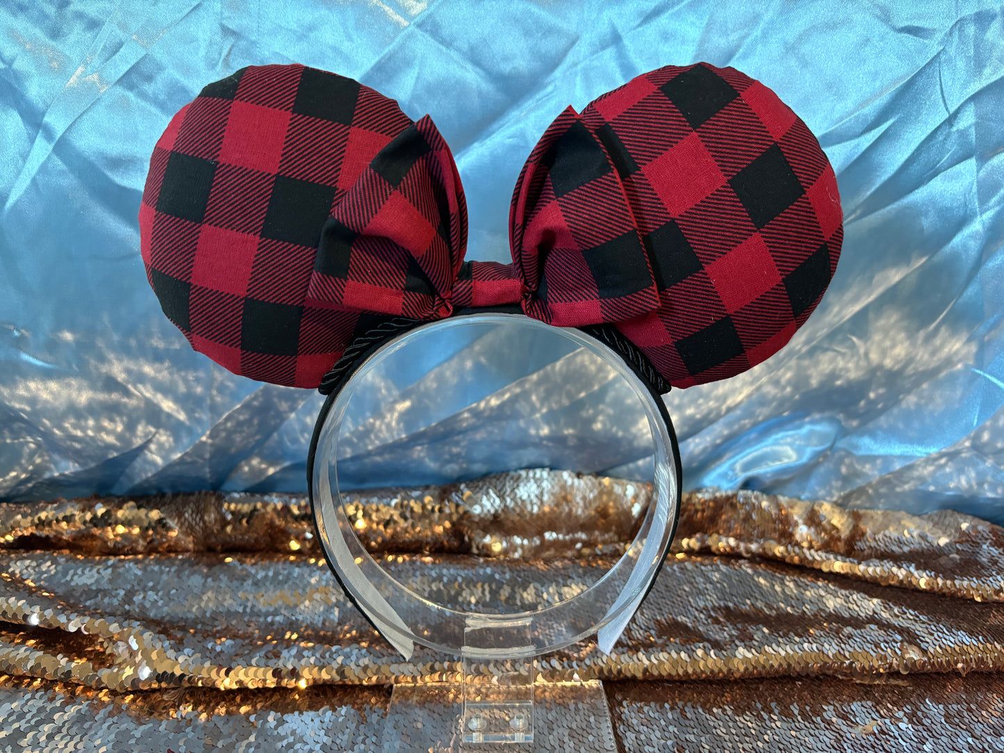 Buffalo Plaid Mouse Ears – Handmade Disney Headband
