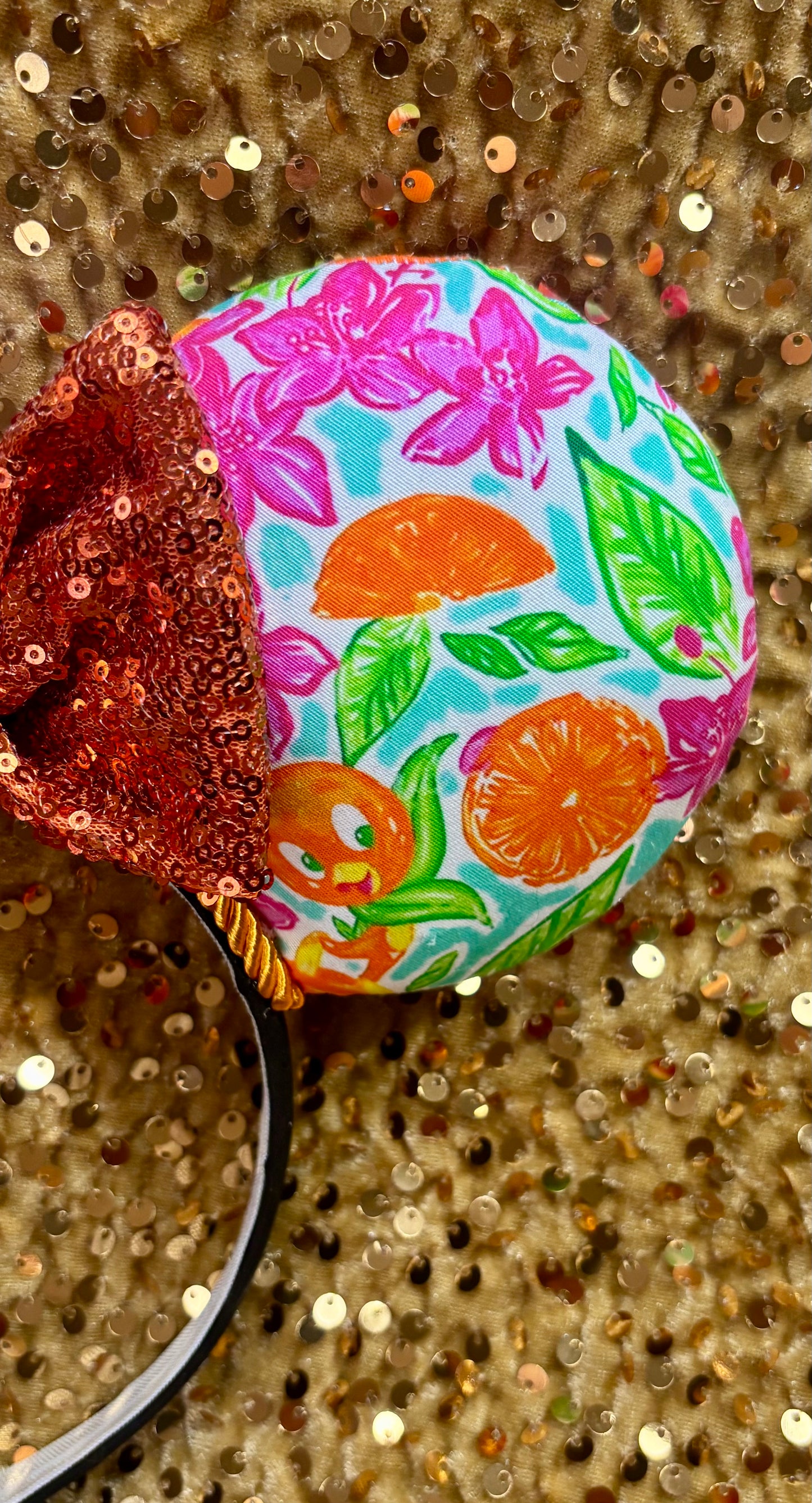 Orange Bird Mouse Ears