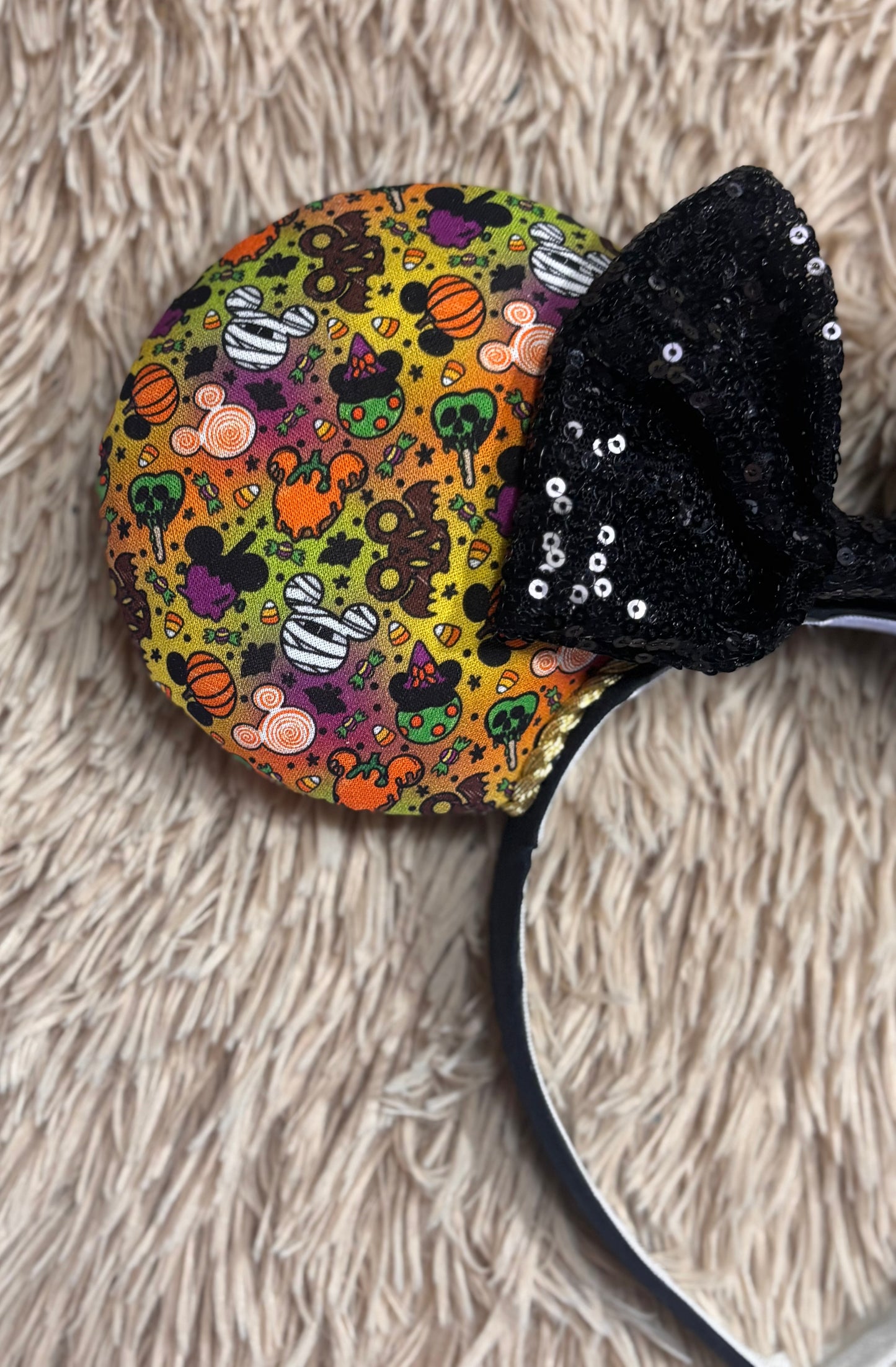 Halloween Treats Ear Headband | Handmade Spooky-Cute Hair Accessory