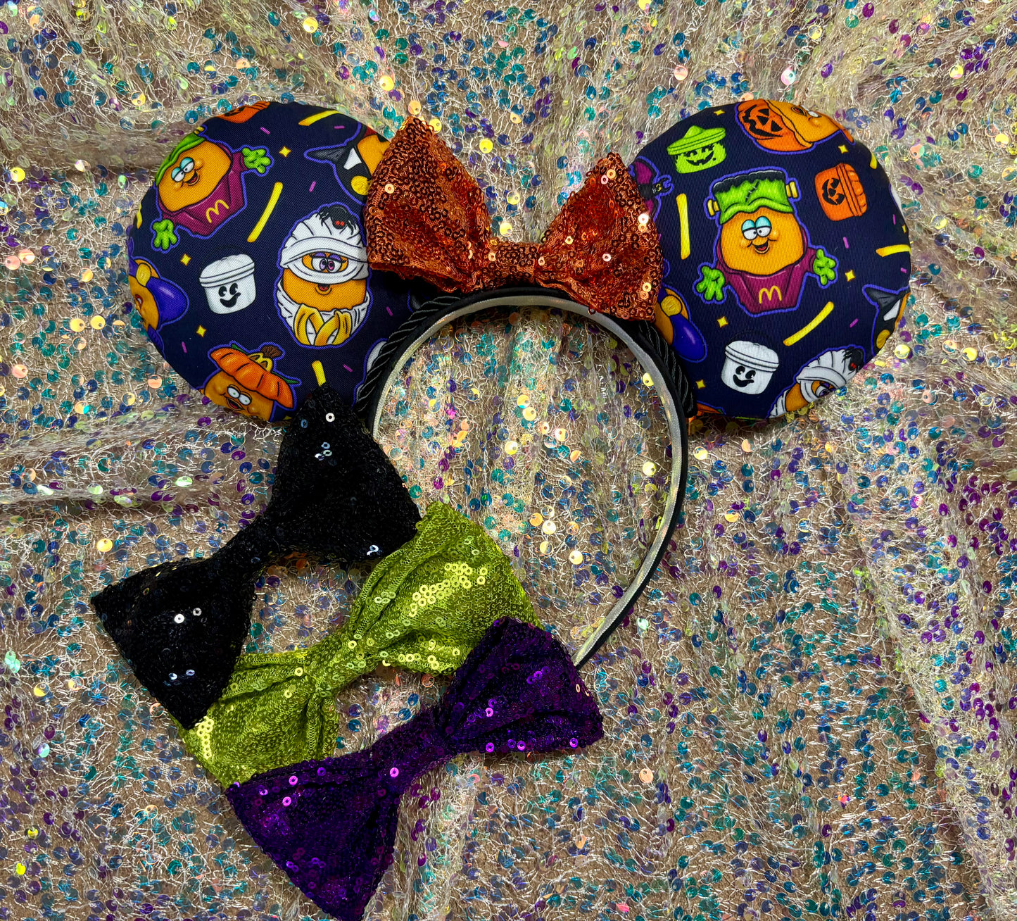 Spooky Nuggies Mouse Ears – Halloween Chicken Nugget Inspired Handmade Disney Headband