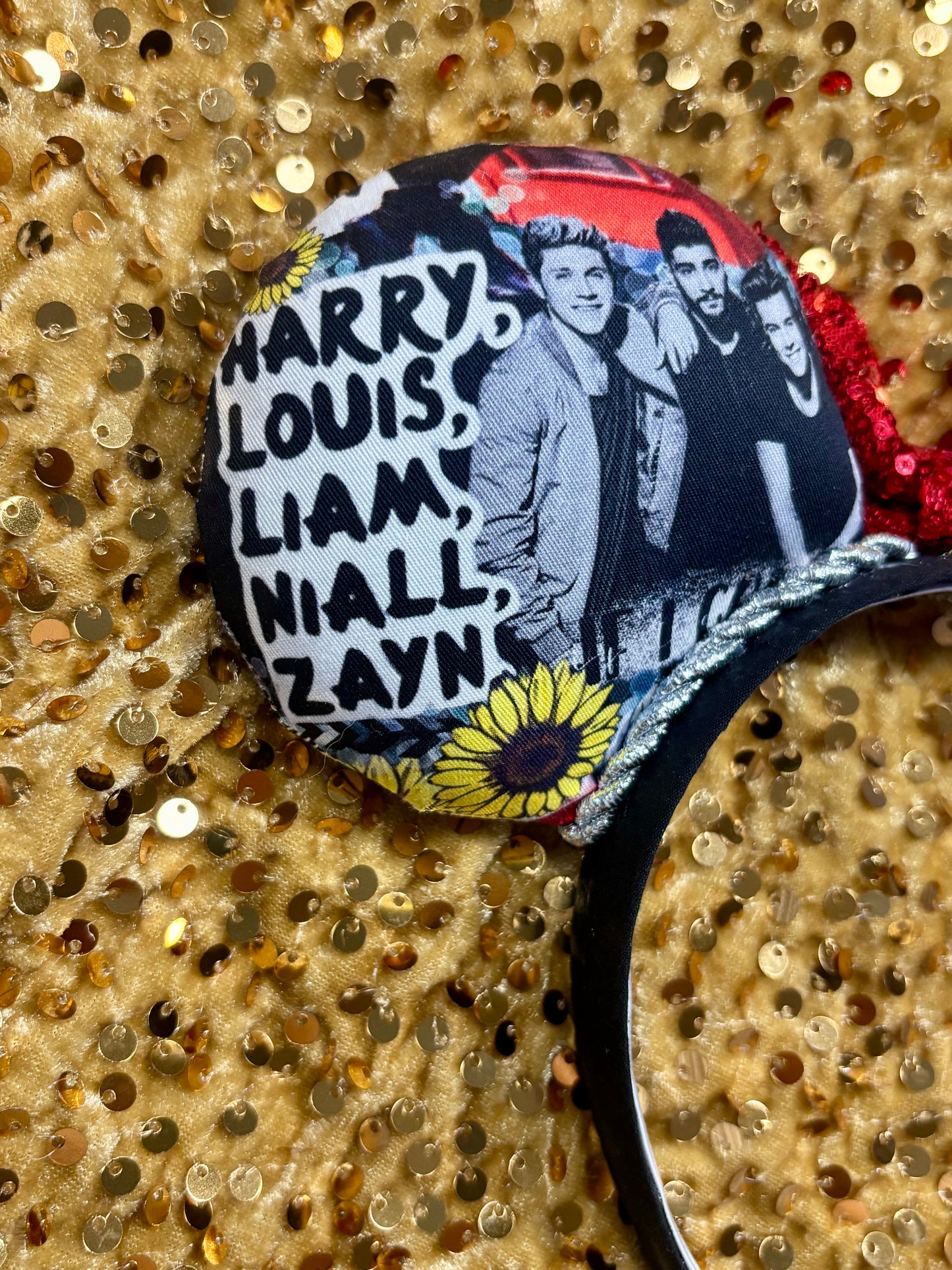 One Direction Inspired Mouse Ears - 1D Mickey Ear Headband for Disney & Concerts