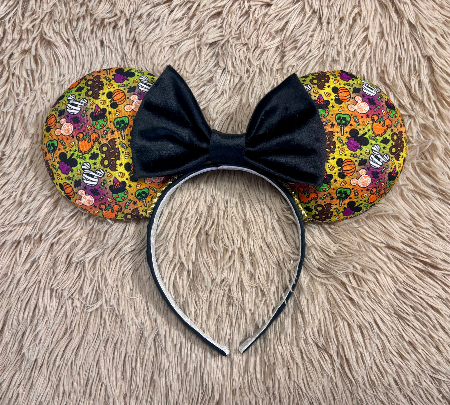 Halloween Treats Ear Headband | Handmade Spooky-Cute Hair Accessory