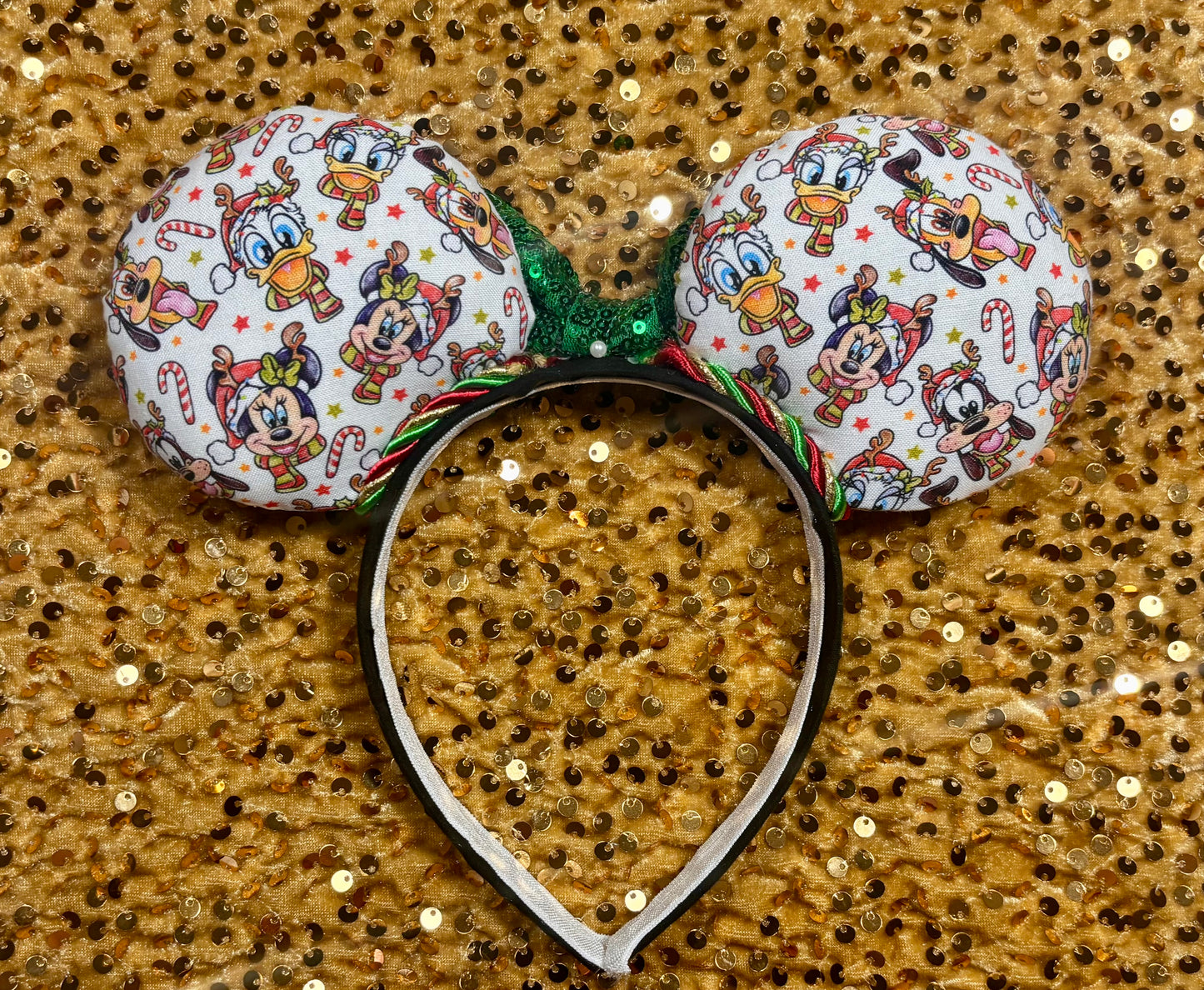 Christmas Pals Handmade Mouse Ear Headband