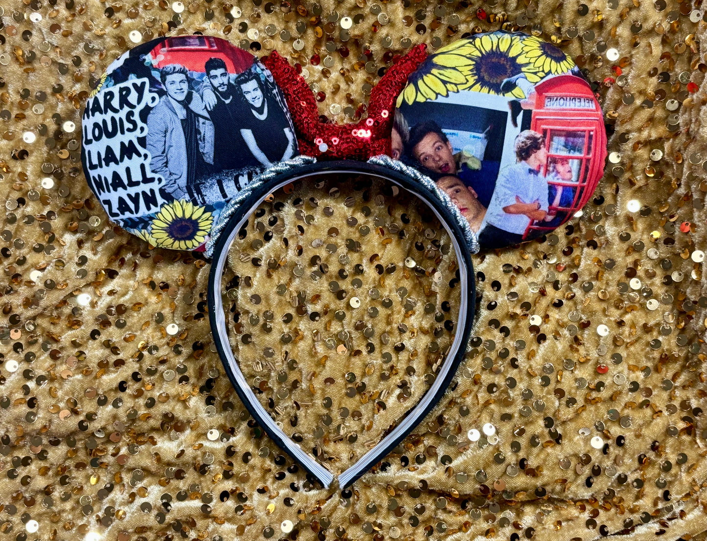 One Direction Inspired Mouse Ears - 1D Mickey Ear Headband for Disney & Concerts