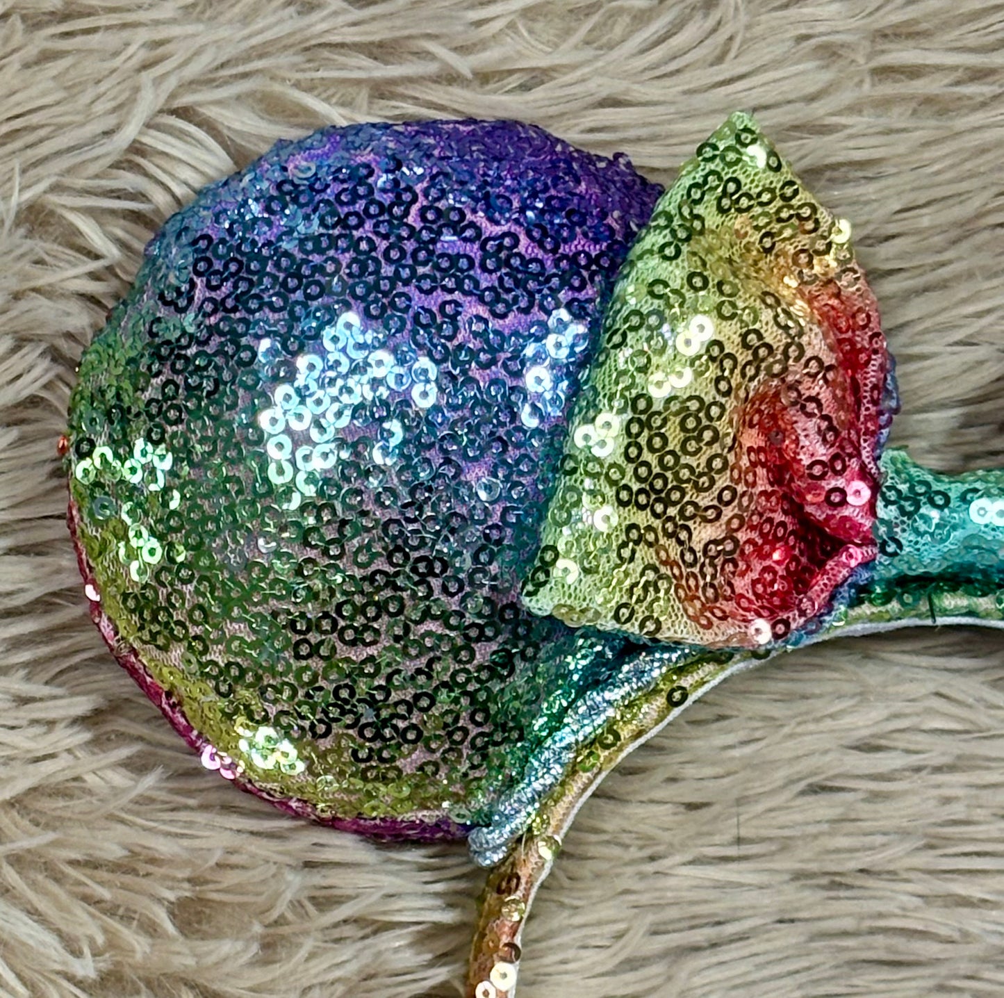 Rainbow Sequin Ears