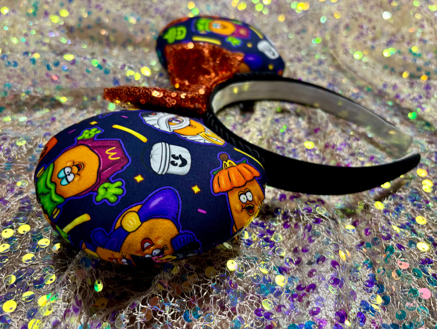 Spooky Nuggies Mouse Ears – Halloween Chicken Nugget Inspired Handmade Disney Headband