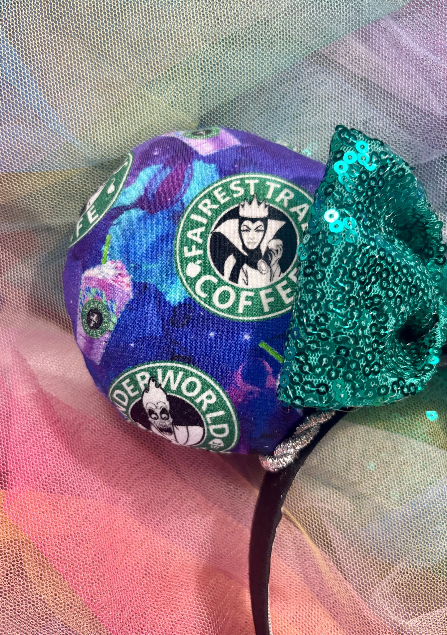 Caffeinated Villains Mouse Ears - Disney Villain Coffee Mickey Ear Headband