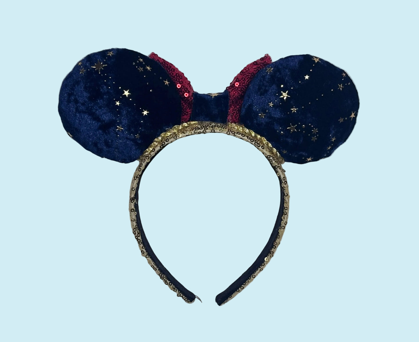 Back view of the mouse ears. Handmade and ready to ship.