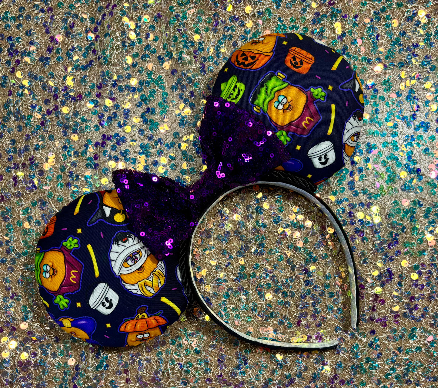Spooky Nuggies Mouse Ears – Halloween Chicken Nugget Inspired Handmade Disney Headband