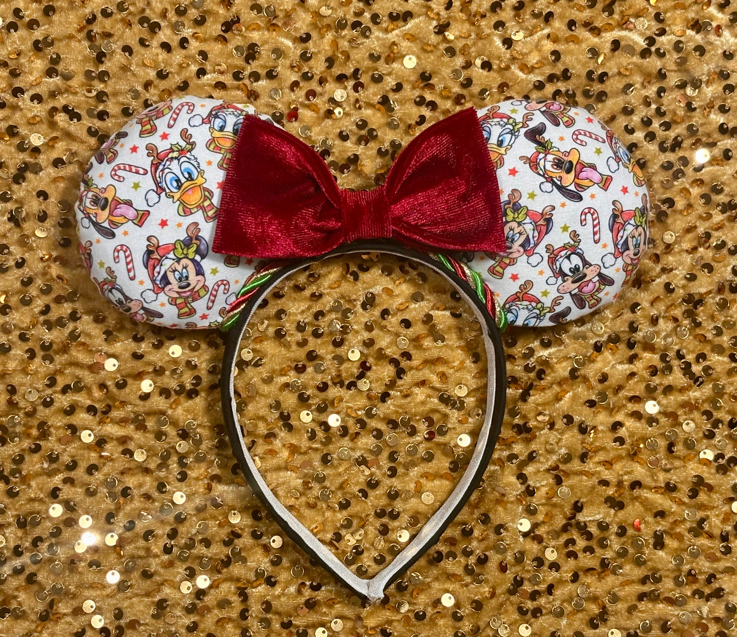 Christmas Pals Handmade Mouse Ear Headband