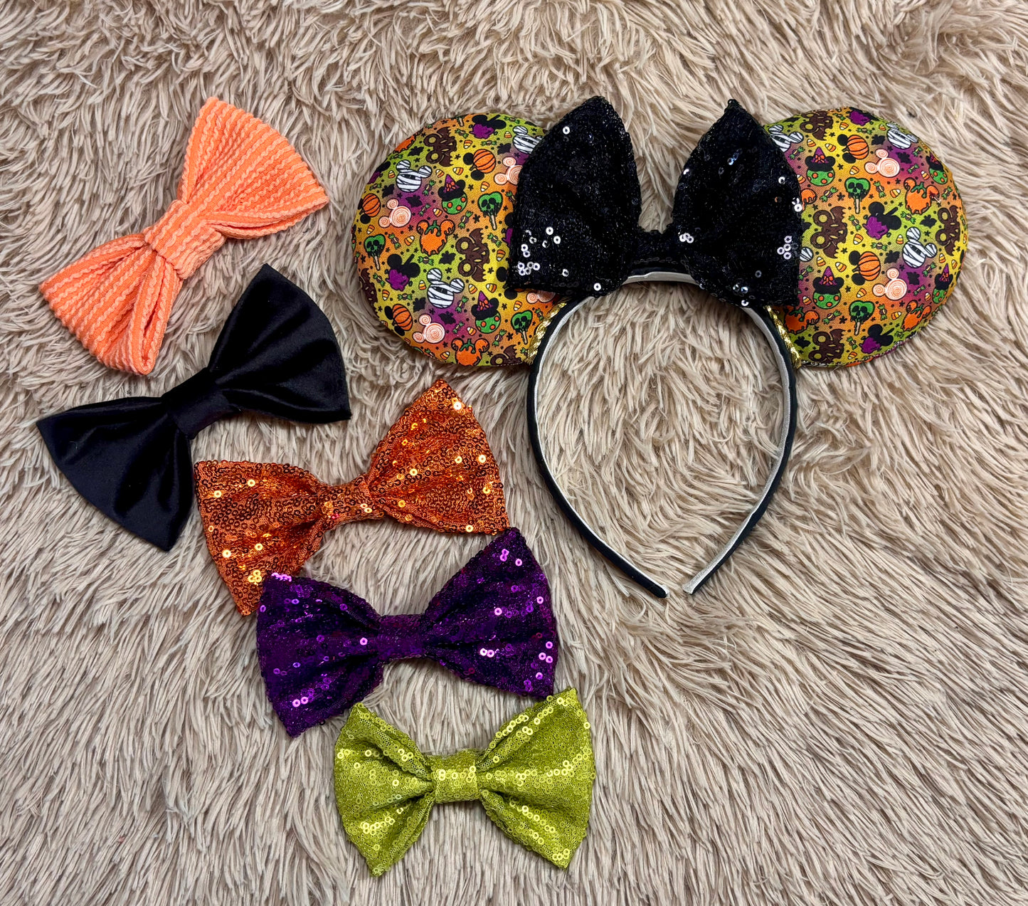 Halloween Treats Ear Headband | Handmade Spooky-Cute Hair Accessory