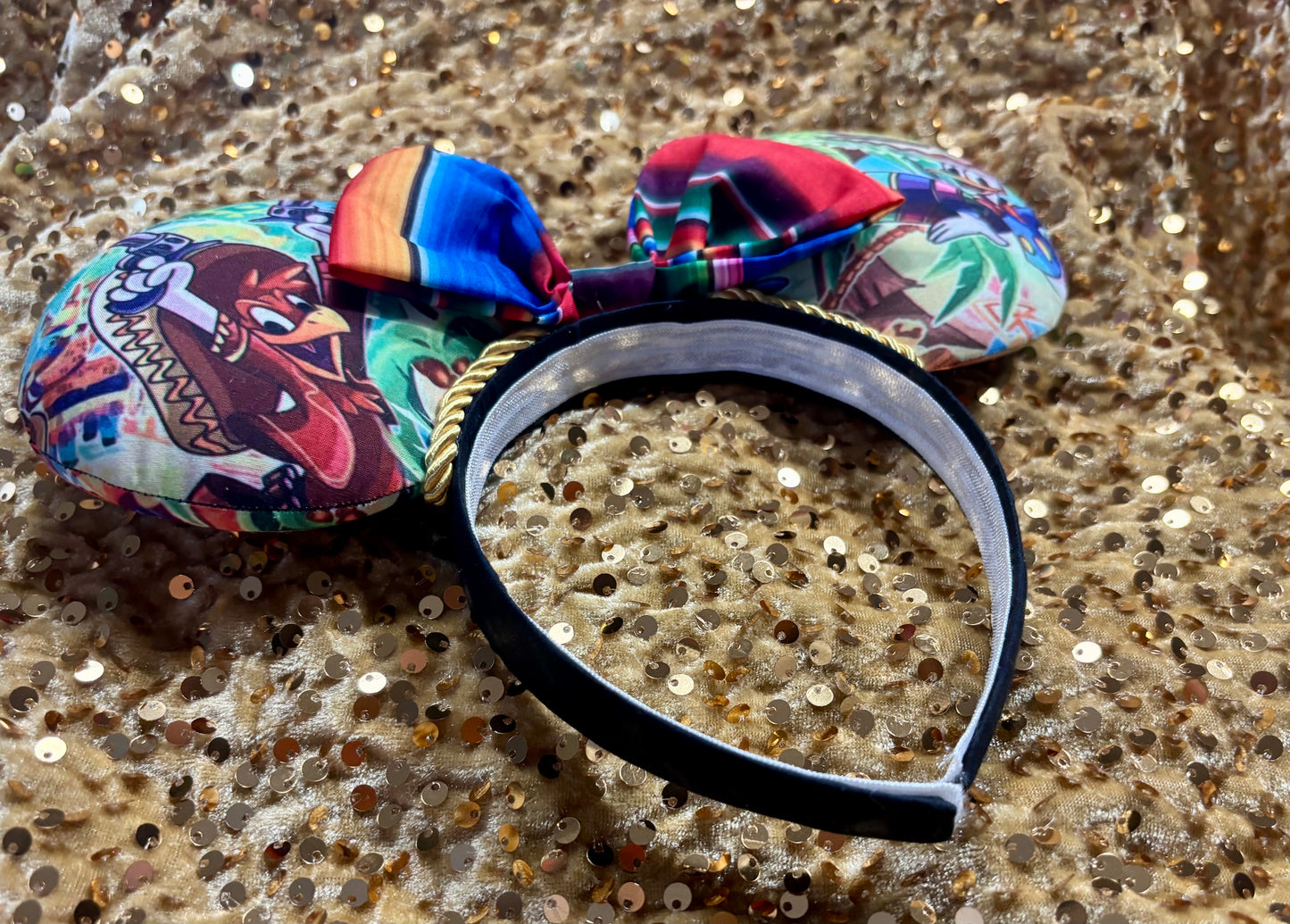 Three Caballeros Mouse Ears – EPCOT Mexico Pavilion Inspired Handmade Disney Headband