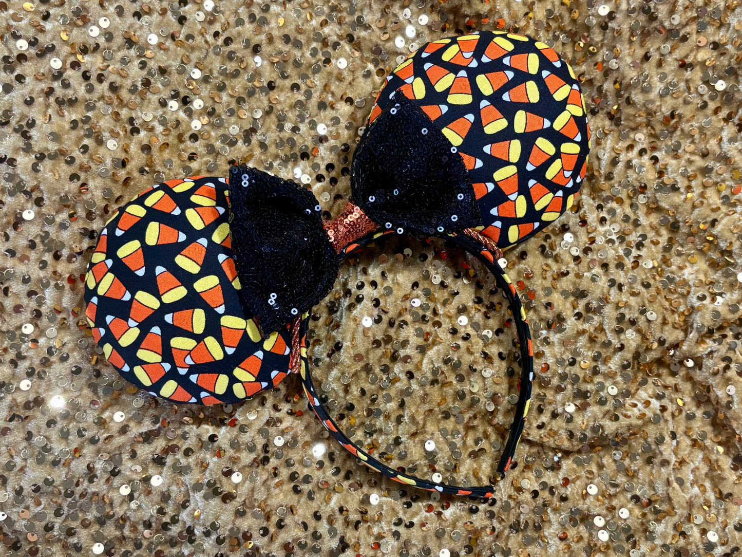 Candy Corn Mouse Ears - Halloween Mickey Ear Headband for Disney Park Days