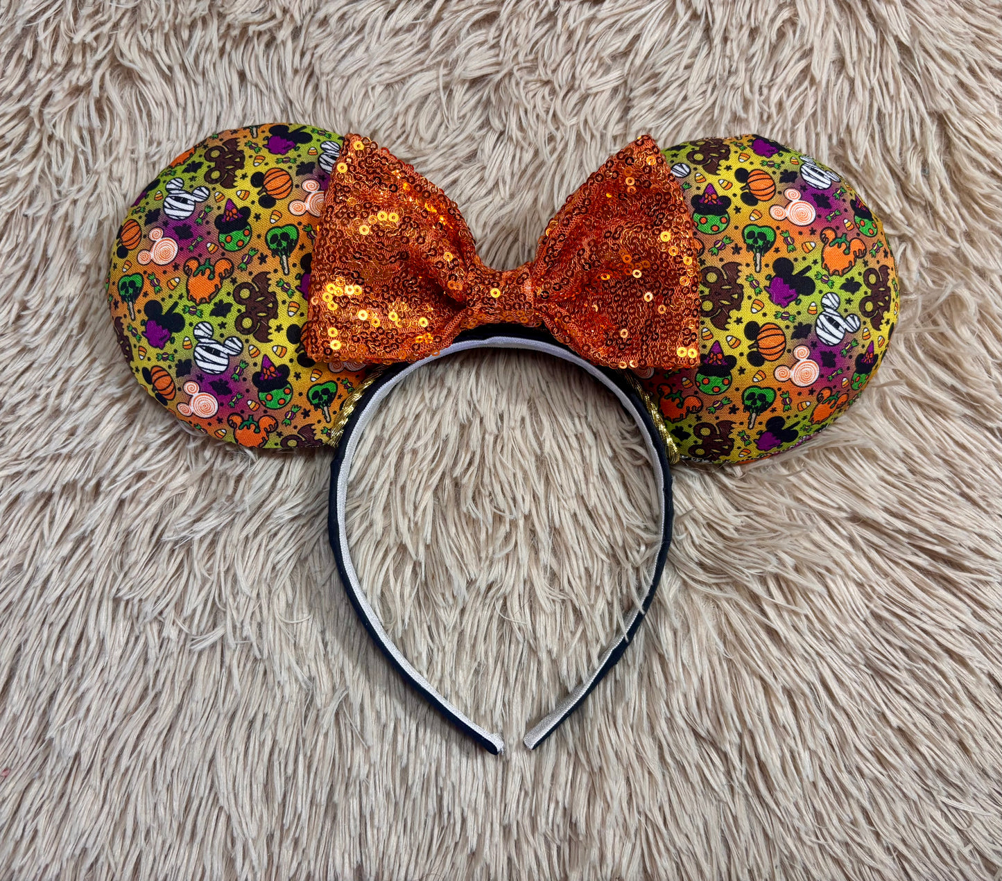 Halloween Treats Ear Headband | Handmade Spooky-Cute Hair Accessory