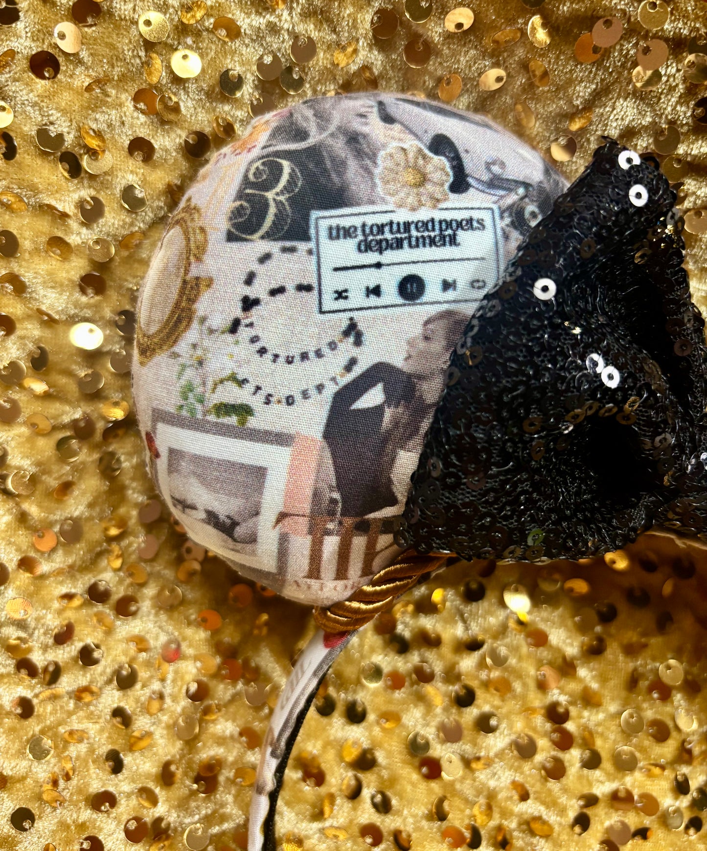 The Poet Mouse Ears - Taylor Inspired Headband with Sequin Bow