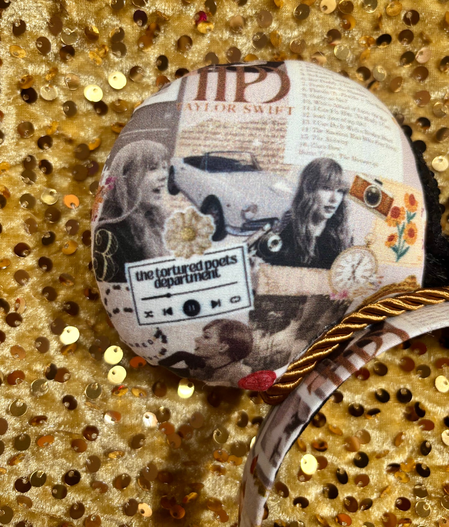 The Poet Mouse Ears - Taylor Inspired Headband with Sequin Bow