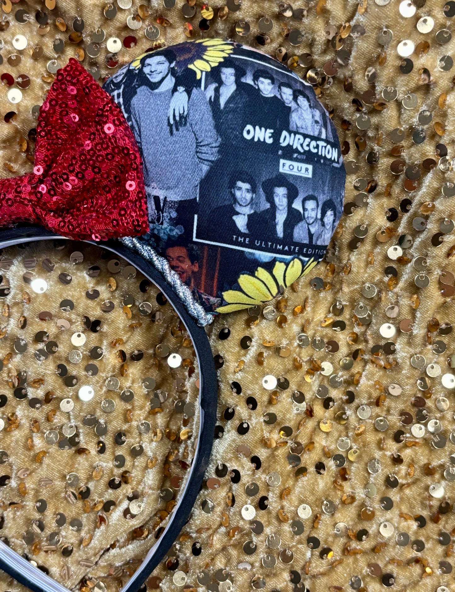 One Direction Inspired Mouse Ears - 1D Mickey Ear Headband for Disney & Concerts