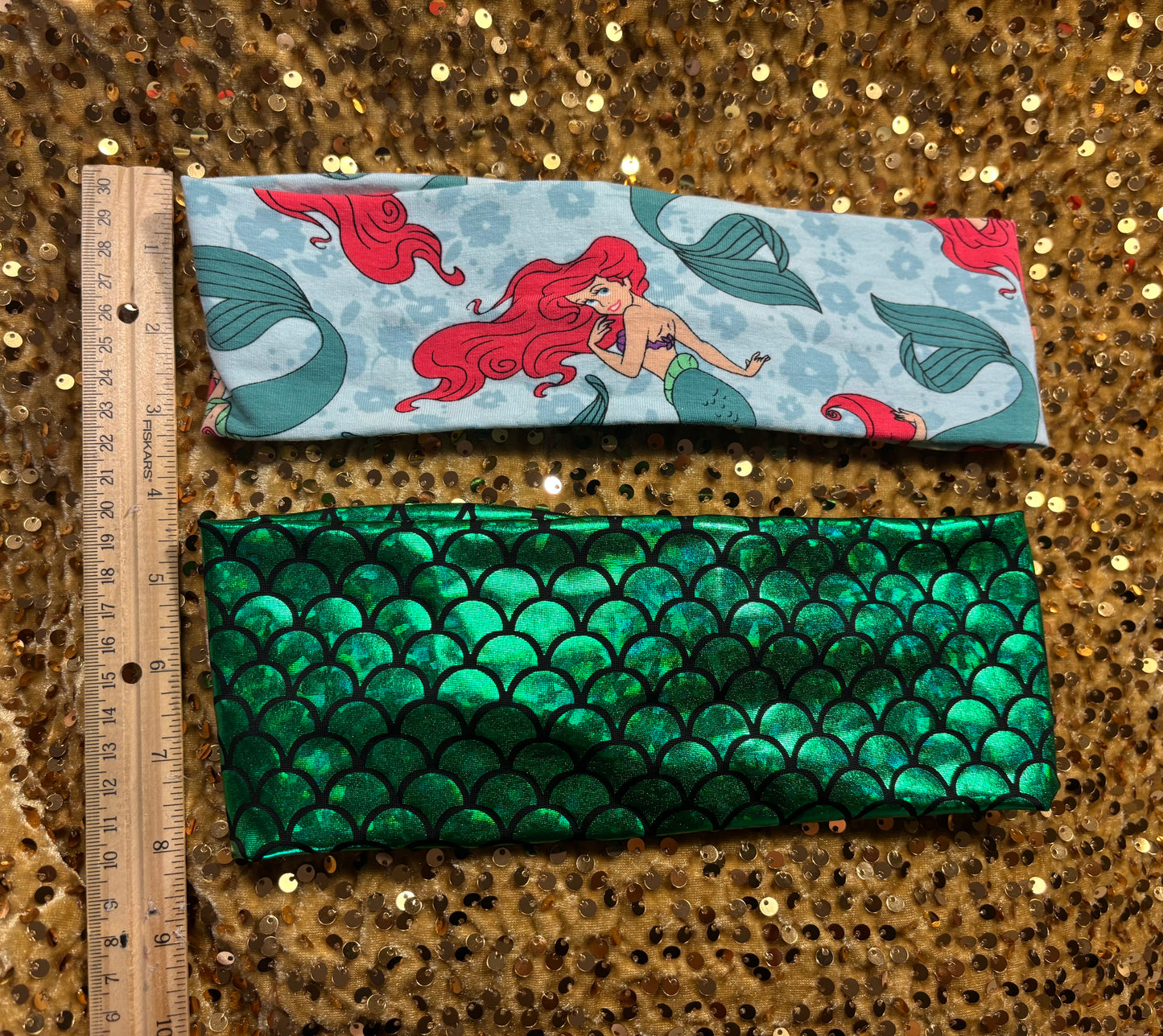 Ariel Inspired Mermaid Hair Bundle | 5-Piece Headwrap & Headband Set | Handmade & Ready to Ship