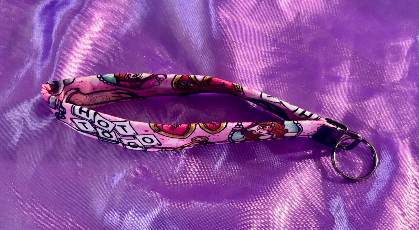 inside view of the keychain wristlet.