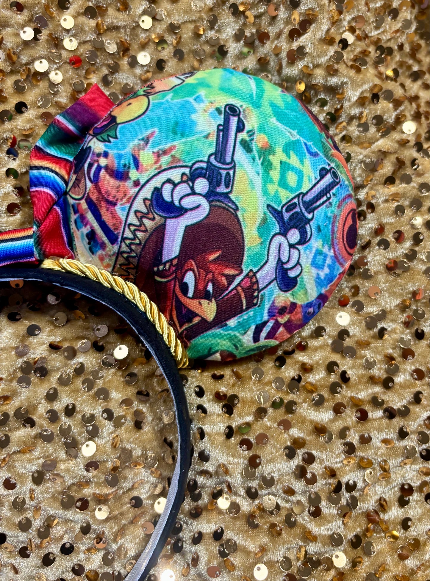 Three Caballeros Mouse Ears – EPCOT Mexico Pavilion Inspired Handmade Disney Headband