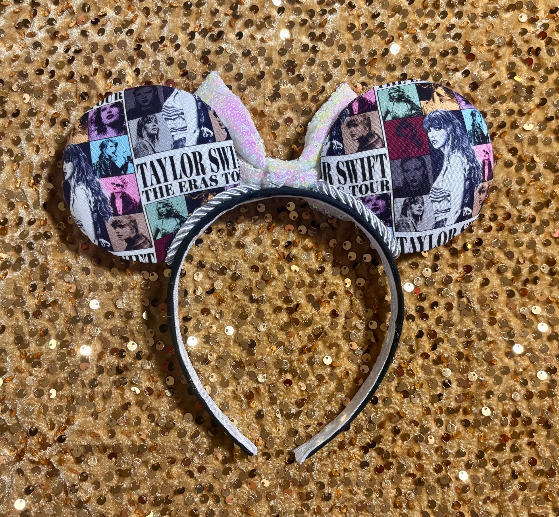 Back side of the handmade and ready to ship mouse ears.