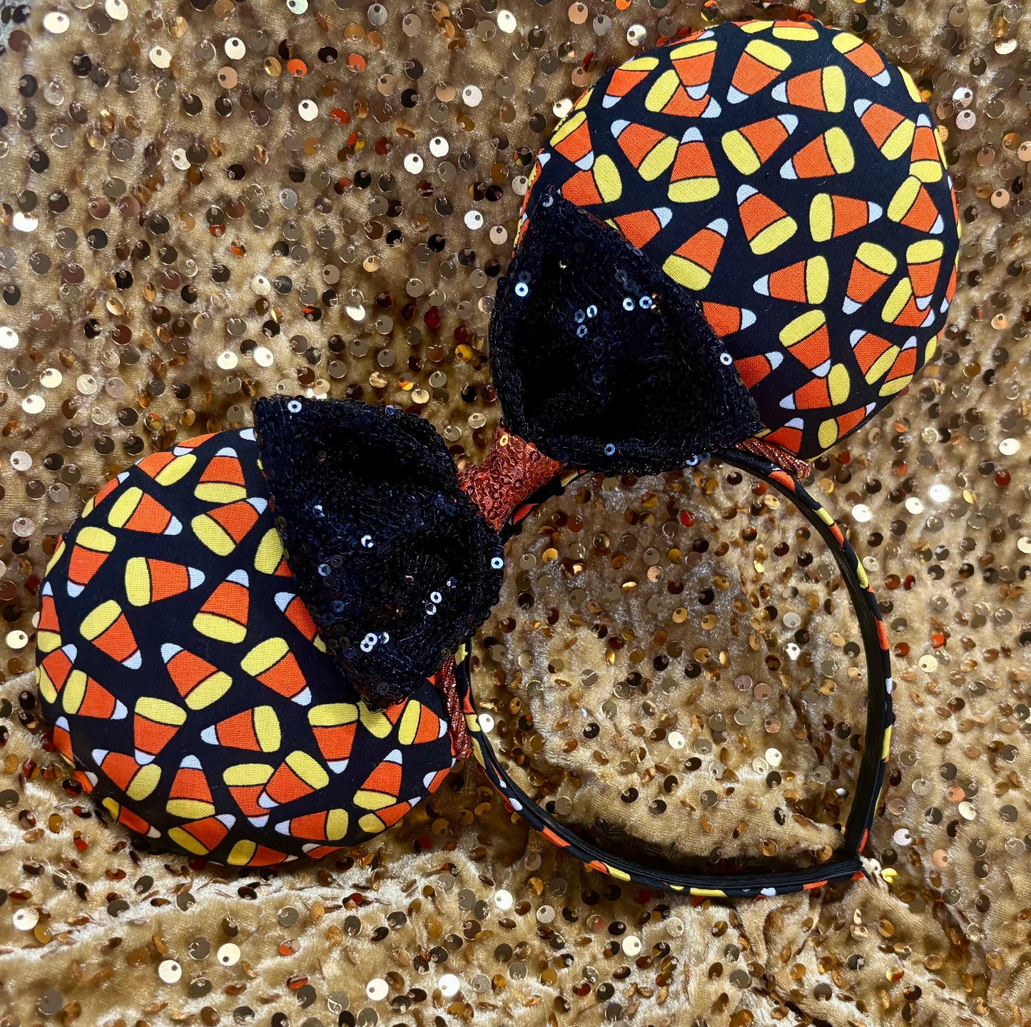 Candy Corn Mouse Ears - Halloween Mickey Ear Headband for Disney Park Days