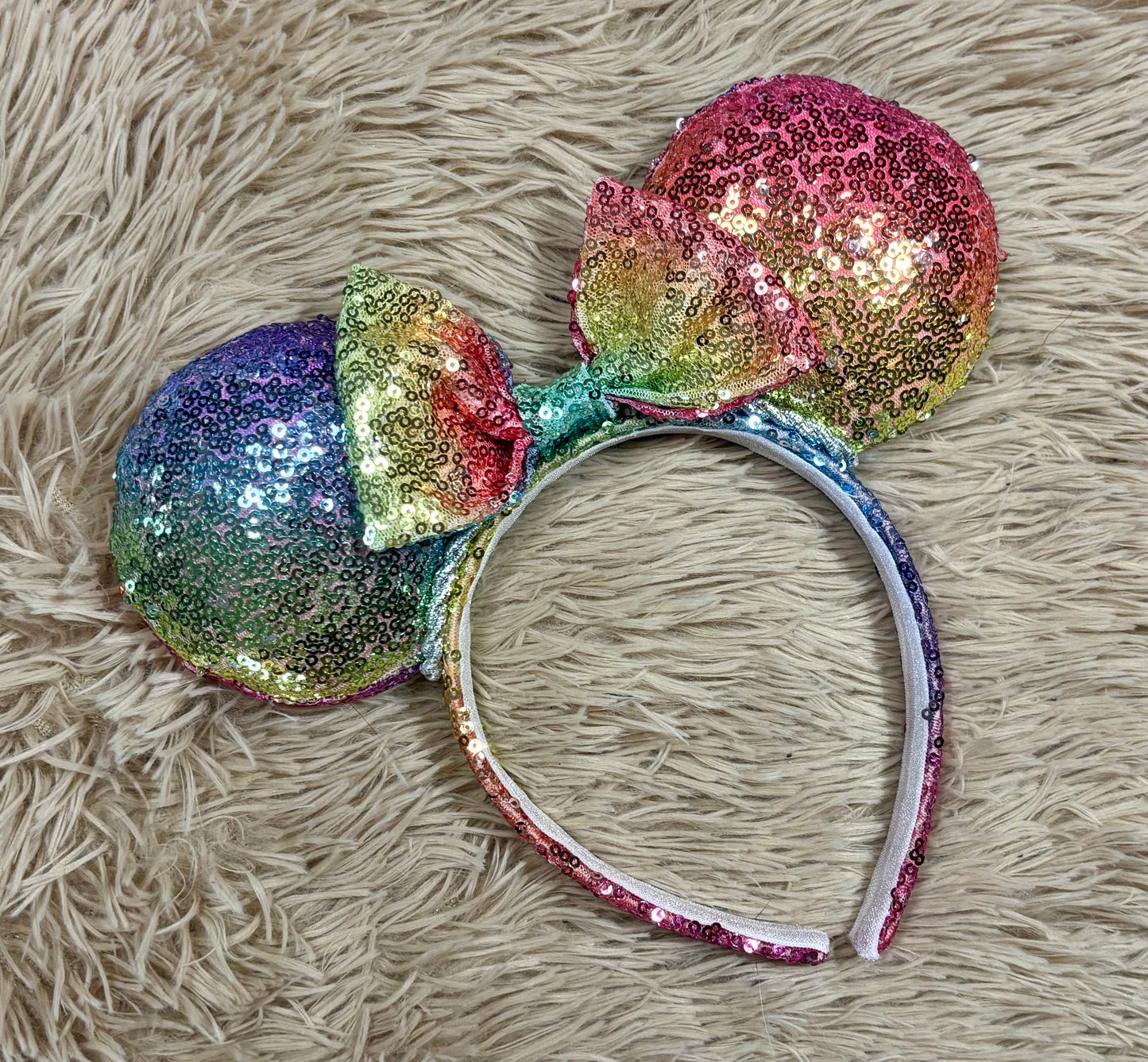 Rainbow Sequin Ears
