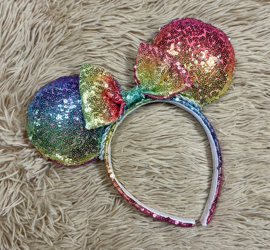 Rainbow Sequin Ears