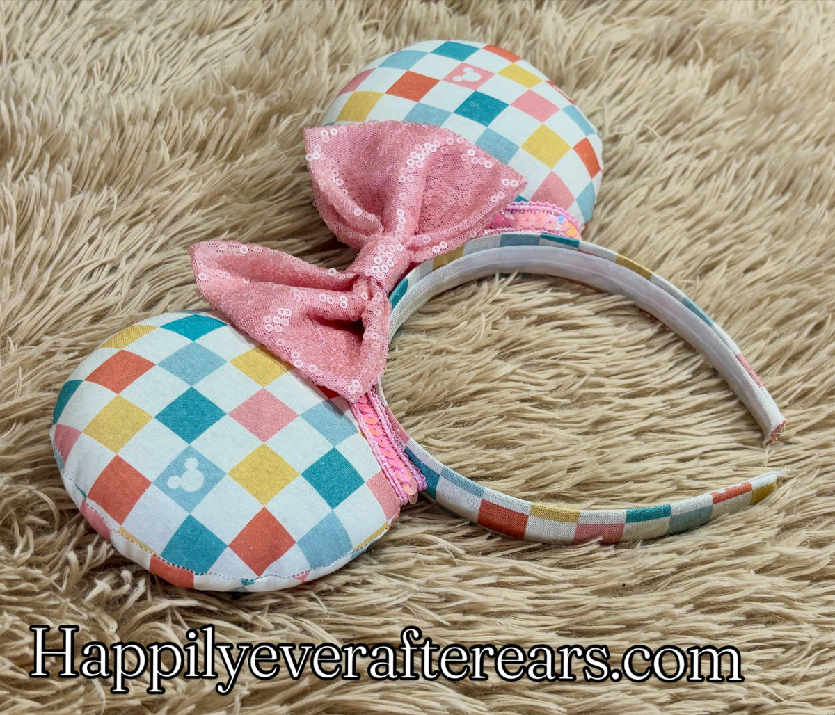 Colorful Checkered Ears