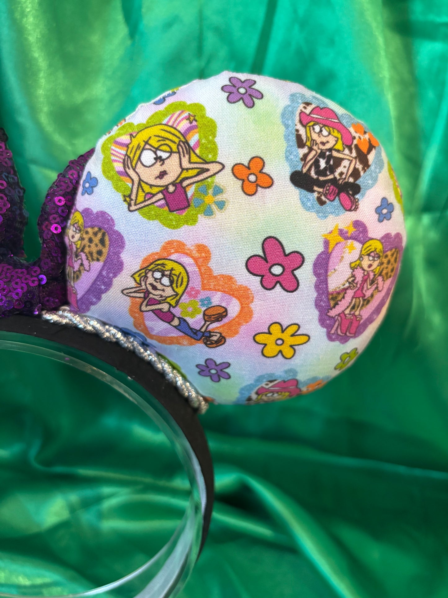 Lizzie McGuire Inspired Mouse Ears | Handmade Y2K Disney Headband with Sequin Bow