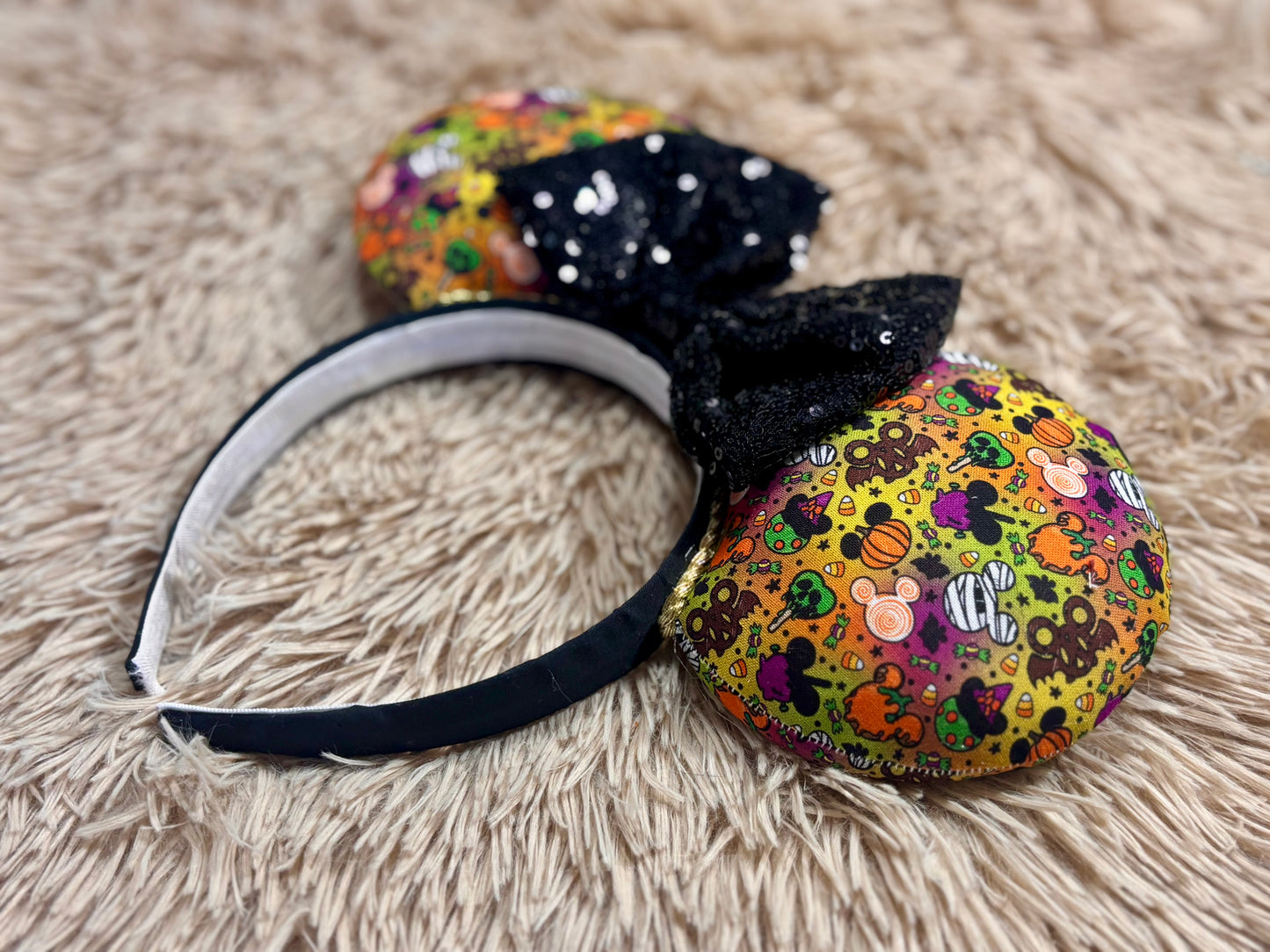 Halloween Treats Ear Headband | Handmade Spooky-Cute Hair Accessory