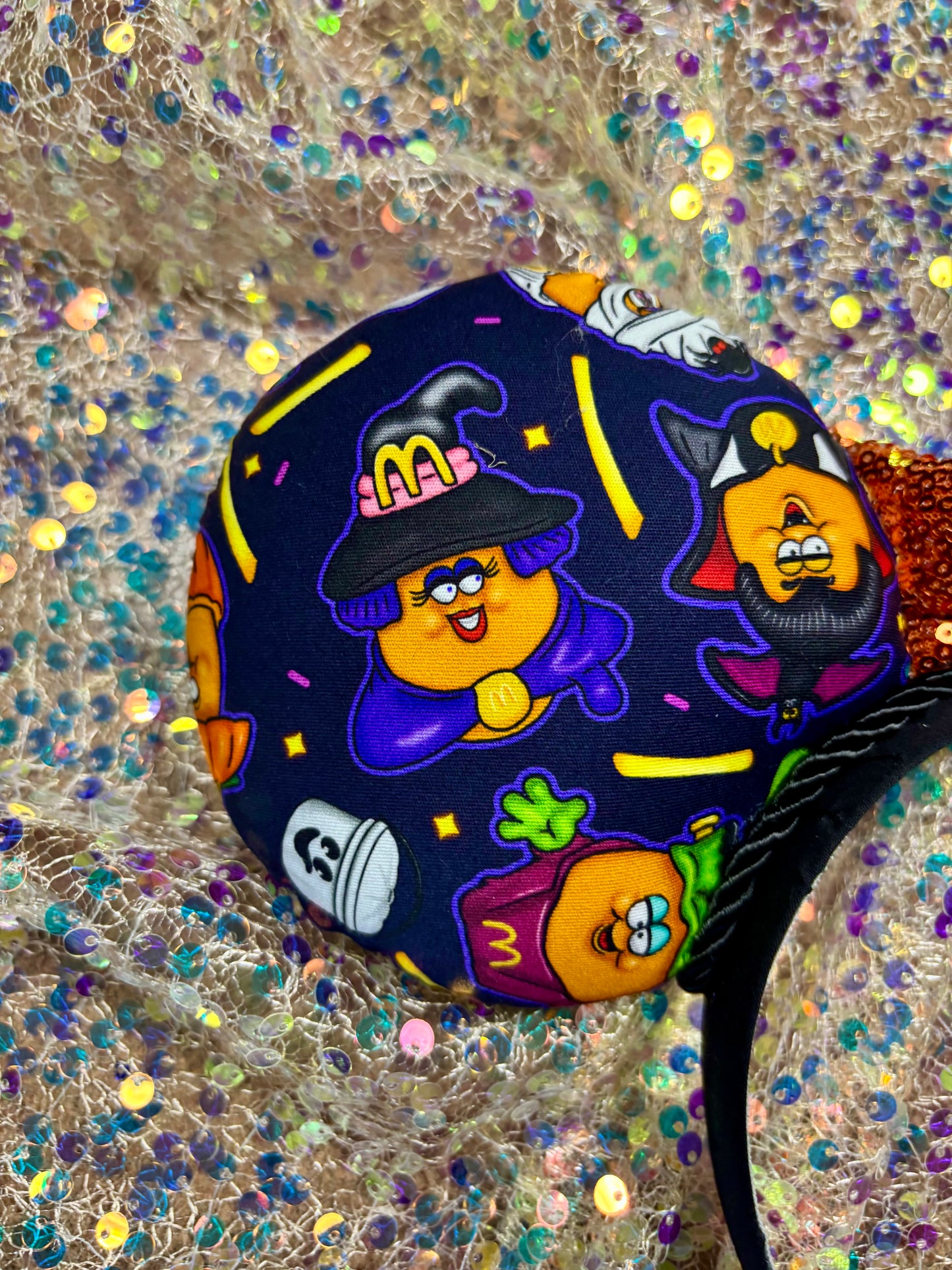 Spooky Nuggies Mouse Ears – Halloween Chicken Nugget Inspired Handmade Disney Headband