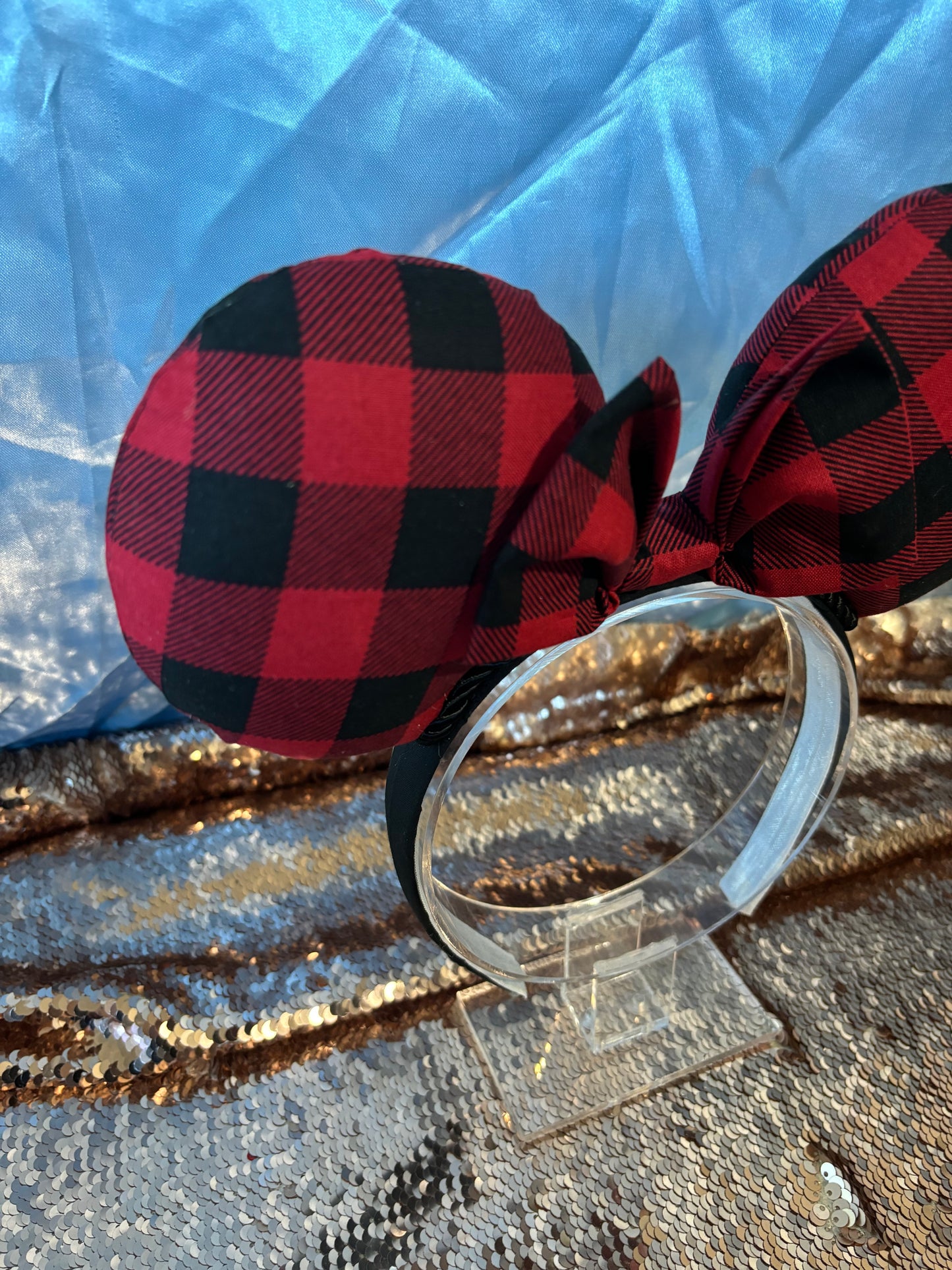 Buffalo Plaid Mouse Ears – Handmade Disney Headband