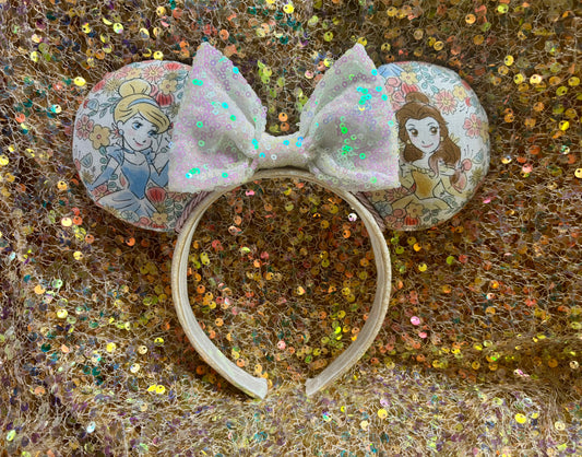 Pretty Princesses Mouse Ears Headband | Disney Princess Inspired | Handmade & Ready to Ship.